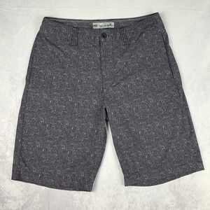 Travis Mathew Shorts Mens 30 Gray Chino Golf 9" Geometric Performance Stretch